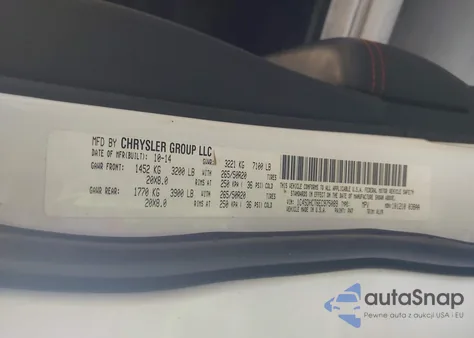 2014 Dodge Durango R/T из США, поврежденный, VIN 1C4SDHCT6EC975089